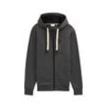 TOM TAILOR Herren Sweatjacke mit Kapuze, grau, Uni, Gr. XL