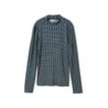 TOM TAILOR Damen Langarmshirt mit LENZING™ ECOVERO™, blau, Gemustert, Gr. XXXL