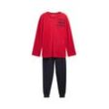 TOM TAILOR Herren Pyjama mit Textprint, rot, Print, Gr. 48