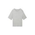 TOM TAILOR Damen T-Shirt in Melange Optik, grau, Melange Optik, Gr. S/36