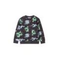 TOM TAILOR Jungen Alloverprint Sweatshirt mit Bio-Baumwolle, blau, Allover Print, Gr. 92/98