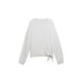 TOM TAILOR DENIM Damen Langarmshirt mit Knotendetail, grau, Meliert, Gr. L