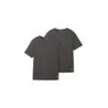 TOM TAILOR Herren Basic T-Shirts im 2er-Pack, grau, Meliert, Gr. XXL