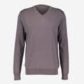 Brauner Pullover mit V-Ausschnitt