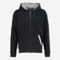 Schwarzer Zip Hoodie