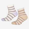 2er-Pack Mehrfarbige Socken mit Streifenmuster