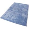 Hochflor-Teppich ESPRIT "Relaxx" Teppiche Gr. B: 70cm, 25mm, L: 140cm, blau Wohnzimmer, sehr große Farbauswahl, weicher dichter Hochflor