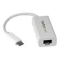 StarTech.com USB-C auf Gigabit Adapter - Thunderbolt 3 kompatibel - Weiß - Unterstützung für Macbook, Windows, Chrome OS - Netzwerkadapter - USB-C - Gigabit Ethernet