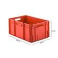 Euro Box Serie MF 6270, aus PP, Inhalt 52 L, Durchfassgriff, rot