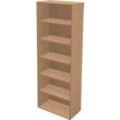 Schäfer Shop Genius Regal TETRIS WALL, 6 Ordnerhöhen, B 800 x T 420 x H 2250 mm, Buche-Dekor