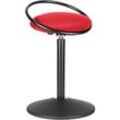 Sitzhocker ROVO SOLO mit Ring, 3D-Gestrick, schwarz/rot