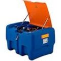 Mobile Tankstelle CEMO Blue-Mobil EASY, mit Tauchpumpe CENTRI SP30 12V, 440 l Tank für AdBlue®, Klappdeckel, B 1180 x T 800 x H 710 mm