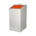 Wertstoffsammler, Volumen 54 l, mit Inneneimer, Stahl verzinkt, B 340 x T 380 x H 650 mm, orange