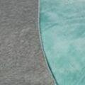 Alpenfleece "Bicolor", grau-melange/lagune