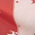 Jacquard "Hirsche & Herzen", rot/natur