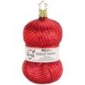 Weihnachtskugel "Wollknäuel", rot, 11 cm