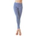 Leggings "Ringel", blau/weiß