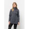 Softshellmantel JACK WOLFSKIN "WINDHAIN COAT W" Gr. XS (34), grau (dolphin), Damen, OBERSTOFF OBERSTOFF 100% POLYESTER ABSEITE 100% POLYESTER FUTTER 100% POLYESTER, Mäntel