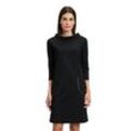 Sweatkleid BETTY BARCLAY "Betty Barclay Sweatkleid mit Kragen" Gr. 36, Normalgrößen, schwarz, Damen, Obermaterial: 70% Viskose, 25% Polyester, 5% Elasthan. Besatz: 100% Polyester., Kleider, Form