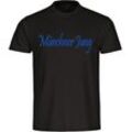 multifanshop Herren T-Shirt - München blau - Münchner Jung - Druck blau - Männer