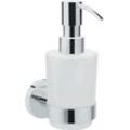 Seifenspender HANSGROHE, silber (chrom), B:6,7cm H:17cm L:12,7cm, Metall, Glas, Dosierspender, Universal Lotionspender