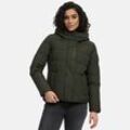 Outdoorjacke MARIKOO "Elira", Damen, Gr. L, grün (schwarz olive), Obermaterial: 100% Polyester; Innenmaterial: 100% Polyester; Futter & Wattierung: 100% Polyester, Jacken, mit warmem Teddyfell