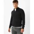 Strickjacke BRAX "Style JOHN", Herren, Gr. L, grau (hellgrau), 44% Baumwolle, 29% Polyacryl, 27% Wolle, Strickjacken