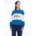 Ball Sweatshirt Damen Baumwolle gemustert, blau