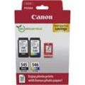 Canon PG-545 + CL-546 photo value pack (PG-545 / CL-546) - Schwarz + 3 Farben - Druckerpatrone - Multipack