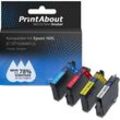 PrintAbout Druckerpatrone kompatibel mit Epson 16XL (T1631) - 4-Farben - Multipack