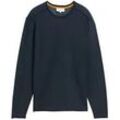 TOM TAILOR Herren Strickpullover mit Struktur, blau, Uni, Gr. L