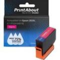 PrintAbout Druckerpatrone kompatibel mit Epson 202XL (C13T02H34010) - Magenta - Hohe Kapazität