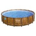 Bestway Power Steel™ Swim Vista Series™ Frame Pool Komplett-Set mit Filterpumpe, ca. Ø 549 x 122 cm