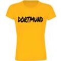 multifanshop Damen T-Shirt - Dortmund - Textmarker - Druck schwarz - Frauen