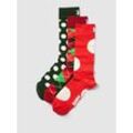 Socken mit Allover-Muster Modell 'Holiday Classics' im 3er-Pack