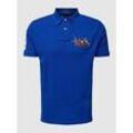 Custom Slim Fit Poloshirt mit Motiv-Stitching