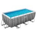 Bestway Power Steel™ Frame Pool Komplett-Set mit Filterpumpe, ca. L 412 x B 201 x L 122 cm