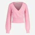 Rosa Pullover mit V-Ausschnitt