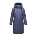 Winterjacke MARIKOO "LARYAA XVI" Gr. L, blau (blau violet), Damen, Obermaterial: 100% Polyester ; Innenmaterial: 100% Polyester; Futter: 100% Polyester, Jacken, mit abnehmbarer Kapuze