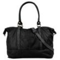 Reisetasche SAMANTHA LOOK Gr. B/H/T: 42cm x 30cm x 15cm onesize, schwarz Taschen echt Leder, Made in Italy