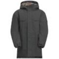 Funktionsparka JACK WOLFSKIN "TEEN 2L INS PARKA G" Gr. 128, schwarz (granite, schwarz) Kinder Jacken