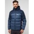 Daunenjacke JACK WOLFSKIN "NEBELHORN DOWN HOODY M" Gr. XL (54/56), blau (nature, blau) Herren Jacken