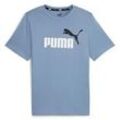 PUMA Herren T-Shirt - ESS+ Essentials 2 Col Logo Tee, Rundhals, Kurzarm, uni Blau (Zen) M