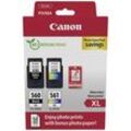 Canon Druckerpatrone CRG PG-560XL/CL-561XL Photo Value Pack Original 2er-Pack Schwarz, Cyan, Magenta, Gelb 3712C008