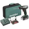 Metabo BS 18 Set 602207580 Akku-Bohrschrauber 18 V 2 Ah Li-Ion inkl. Akku, bürstenlos, inkl. Koffer, inkl. Ladegerät, mit Zubehör