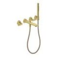 hansgrohe 3-Loch Fertigset Wannemisch.Wand UP 49481950 ohne Struktur, Brushed Brass, Unterputz, Wandmontage