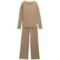 TOM TAILOR Damen Loungewear Set, braun, Uni, Gr. L/40