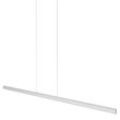 LED-Hängeleuchte Bande, 150 cm, stahlfarben, CCT, Dimmer