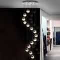 LED-Pendelleuchte Sphere 14-flammig chrom App