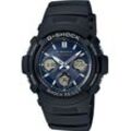 Funkchronograph CASIO G-SHOCK "AWG-M100SB-2AER" Armbanduhren schwarz Herren Solaruhr, Armbanduhr, Herrenuhr, digital, retro,bis 20 bar wasserdicht